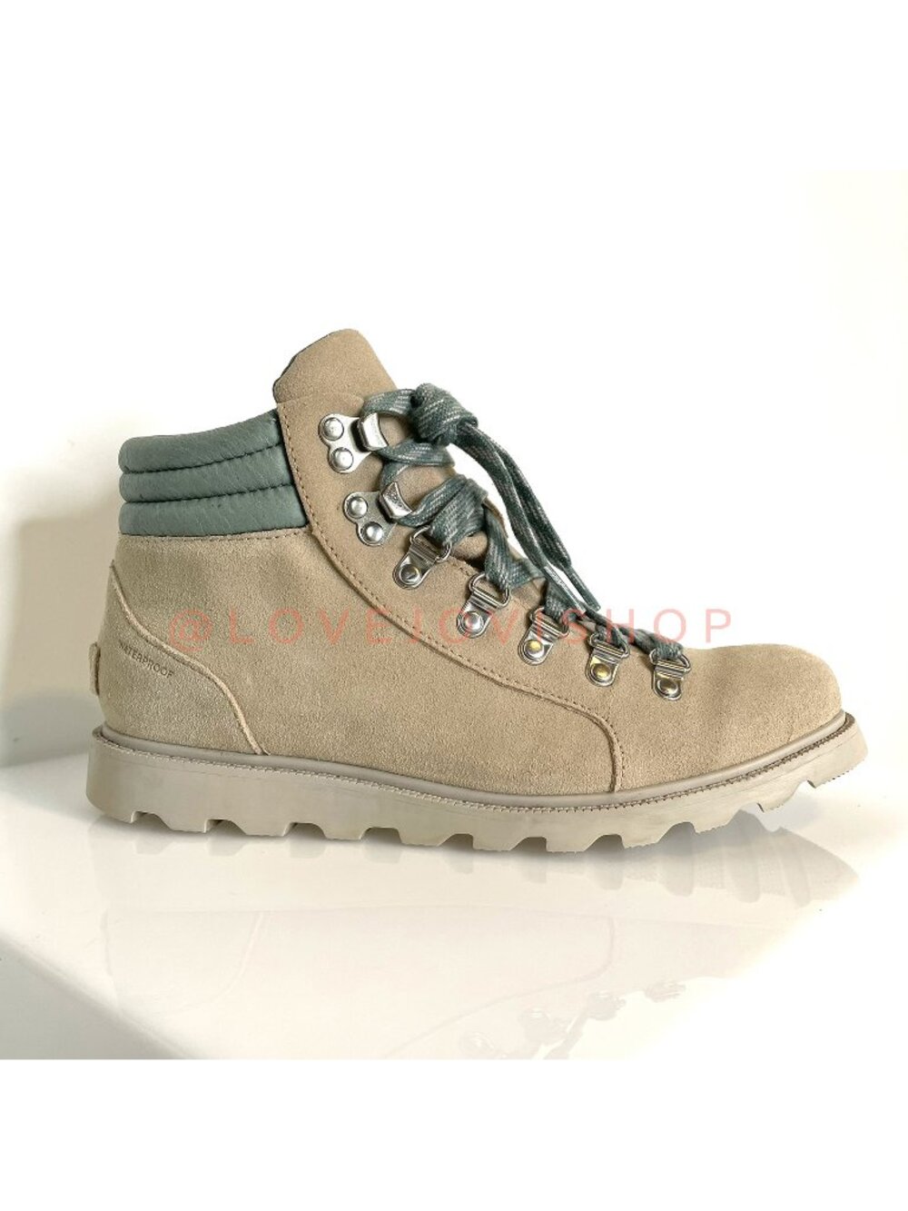 Boots | Sorel for Anthropologie Leather Hiking Boot | Sage and Almond Heritage